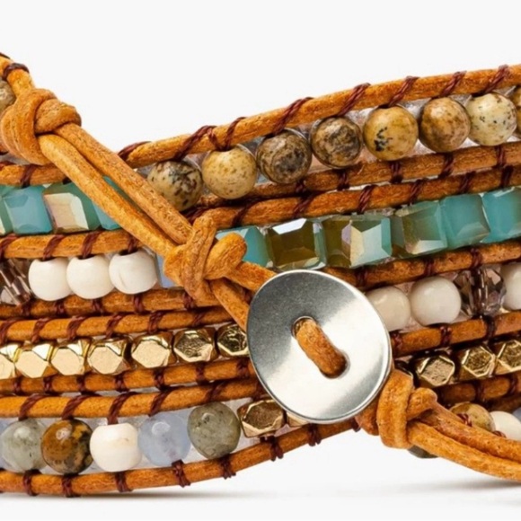 Blue Jasper Wrap Bracelet - Picture 2 of 3